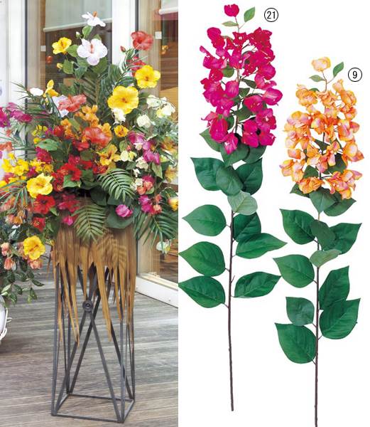 95cm ブーゲンビリア(40) [ONSFLSP3773] |人工観葉植物 アートフラワー 造花 フラワー フェイクグリーン 装飾 飾付 デコレーション 飾り イベント パーティー フラワーアレンジメント インテリア 店舗装飾 オレンジ フクシア ディスプレイ 室内装飾 飾り付け