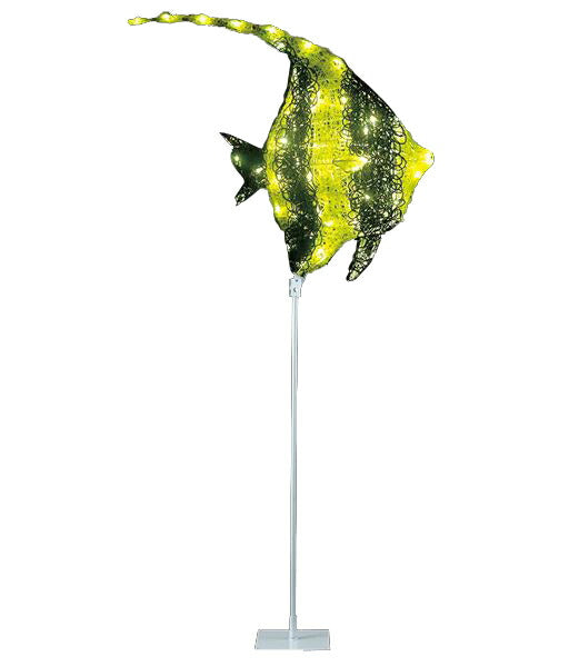 140cm 耐水65cm80球広角型LEDイエローグロー立体エンゼルフィッシュ(常点灯) [ONSDILI61145] 送料無料|電飾 人工観葉植物 造花 フェイク 装飾 飾付 雑貨 置物 デコレーション 飾り イベント パーティー フラワーアレンジメント インテリア 店舗装飾 ディスプレイ 飾り付け 魚