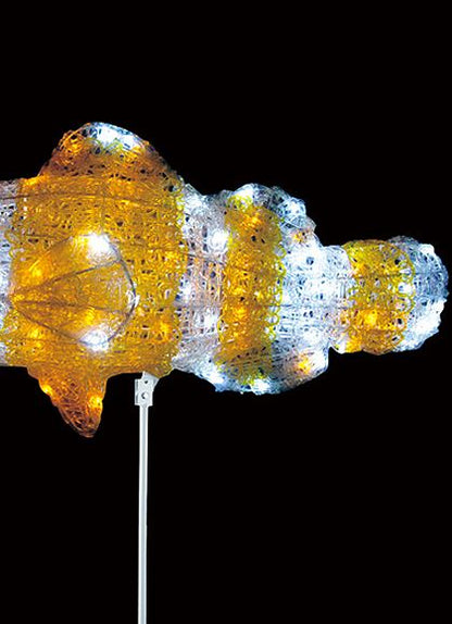 110cm 耐水60cm100球広角型LEDホワイトイエローグロー立体クマノミ(常点灯) [ONSDILI61144] 送料無料 |電飾 人工観葉植物 造花 フェイク 装飾 飾付 雑貨 置物 デコレーション 飾り イベント パーティー フラワーアレンジメント インテリア 店舗装飾 ディスプレイ 飾り付け 魚