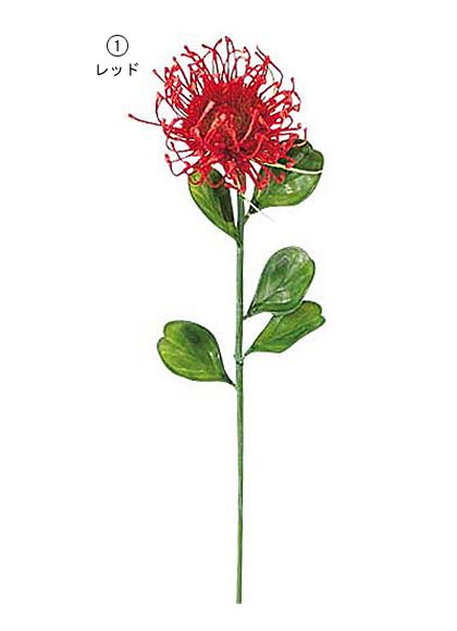 ※色が劣化しているため倉庫※　50cm プロテア [ONSFLSP3840] |人工観葉植物 アートフラワー 造花 フラワー フェイクグリーン 装飾 飾付 小物 デコレーション 飾り イベント パーティー フラワーアレンジメント 店舗装飾 レッド イエロー 花材 手作り 材料 パーツ