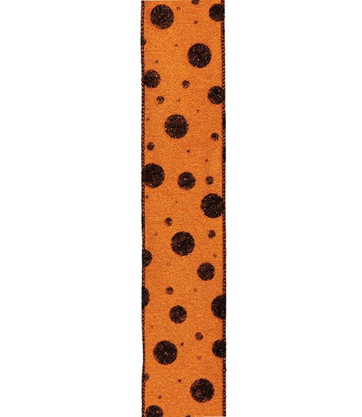65mm幅 シャイニーハロウィンリボン(ワイヤー付き) [ONSPARI5959] |人工観葉植物 造花 フェイク グリーン 装飾 飾付 雑貨 資材 デコレーション 飾り イベント用品 パーティー フラワーアレンジメント インテリア 店舗装飾 ディスプレイ 飾り付け ハロウィン リボン 秋装飾
