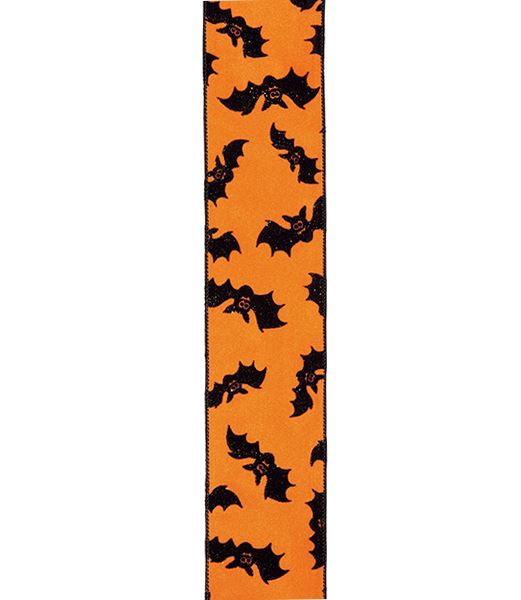 65mm幅 ベルベットハロウィンリボン(ワイヤー付き) [ONSPARI5960] |人工観葉植物 造花 フェイク グリーン 装飾 飾付 雑貨 資材 デコレーション 飾り イベント用品 パーティー フラワーアレンジメント インテリア 店舗装飾 ディスプレイ 飾り付け ハロウィン リボン 秋装飾
