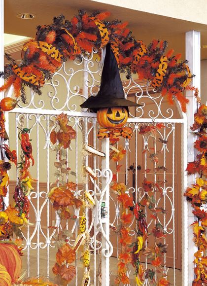 65mm幅 ベルベットハロウィンリボン(ワイヤー付き) [ONSPARI5960] |人工観葉植物 造花 フェイク グリーン 装飾 飾付 雑貨 資材 デコレーション 飾り イベント用品 パーティー フラワーアレンジメント インテリア 店舗装飾 ディスプレイ 飾り付け ハロウィン リボン 秋装飾