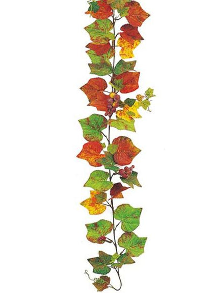 180cm グレープガーランド(114/実付き/ワイヤー入り) [ONSLEGA5142]|人工観葉植物 造花 フェイク グリーン 装飾 飾付 デコレーション 飾り イベント パーティー フラワーアレンジメント インテリア 店舗装飾 ディスプレイ 飾り付け 秋装飾 秋イベント ガーランド ぶどう ツタ