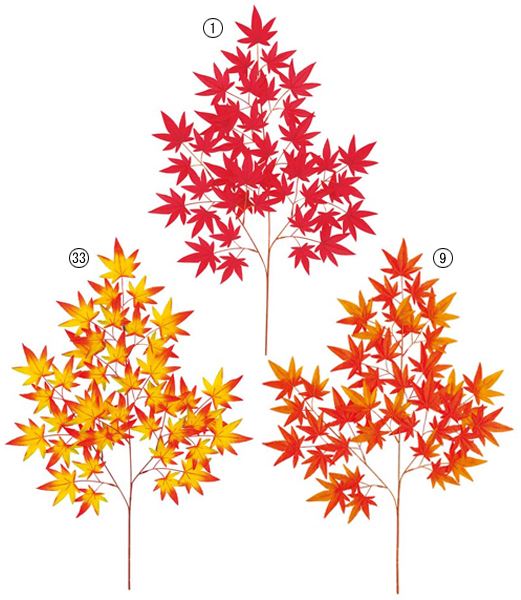 70cm モミジスプレイ(42) [ONSLESP5132]|人工観葉植物 アートフラワー 造花 フェイクグリーン 資材 装飾 飾付 デコレーション 飾り イベント パーティー フラワーアレンジメント 花材 インテリア 店舗装飾 ディスプレイ 室内装飾 飾り付け 秋 モミジ スプレイ もみじ 紅葉 枝