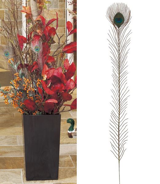 75cm ピーコックフェザーピック (1パック12本入り) [ONSPAPC7966] |人工観葉植物 アートフラワー 造花 フェイクグリーン 資材 装飾 飾付 デコレーション 飾り イベント パーティー フラワーアレンジメント 花材 インテリア 店舗装飾 ディスプレイ 室内装飾 飾り付け 秋 孔雀