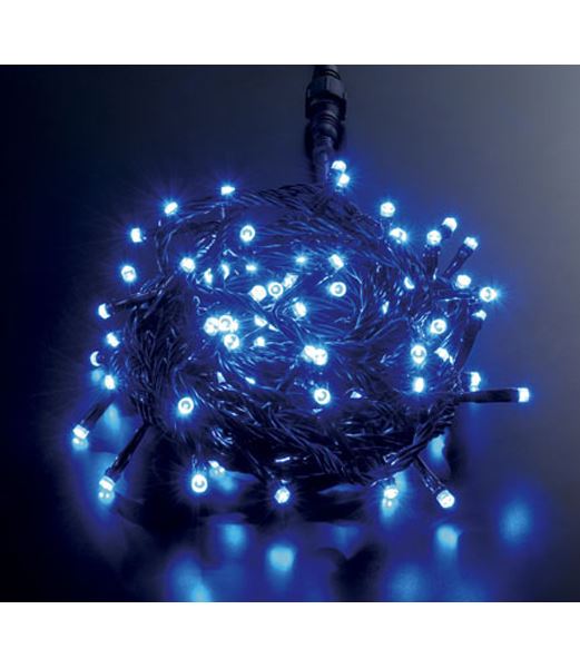 全長1000cm 耐水 100球 広角型スーパーLEDブルーライト/ブラックコード(コネクター付き)[ONSPALI61052] 送料無料 |クリスマス イルミネーション ライト 照明 LED クリスマス装飾 装飾 デコレーション オーナメント 飾り 店舗装飾 イベント 飾り付け 電飾 Christmas