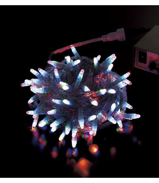 全長800cm 耐水 100球 丸型LED-RGBライト/クリアコード(コネクター付き) [ONSPALI61065] 送料無料 |クリスマス イルミネーション ライト 照明 LED コード クリスマス装飾 装飾 デコレーション オーナメント 飾り 店舗装飾 イベント 飾り付け クリスマスツリー電飾 Christmas