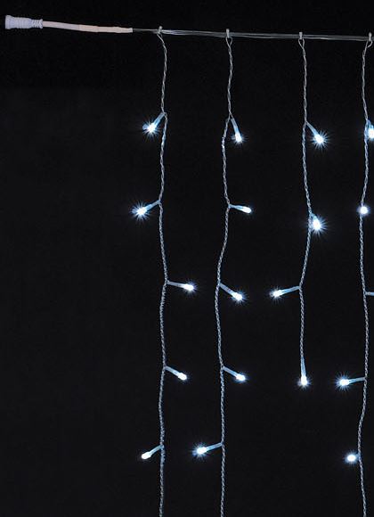 幅300cm 耐水 216球 広角型LEDホワイトブルーアイスクルライト/クリアコード(パワーコード、コネクター付き) [ONSDILI61188] 送料無料 |クリスマス イルミネーション ライト 照明 LED クリスマス装飾 装飾 デコレーション オーナメント 飾り 店舗装飾 イベント 飾り付け 電飾