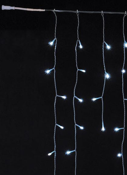 幅300cm 耐水 216球 広角型LEDホワイトブルーアイスクルライト/クリアコード(パワーコード、コネクター付き) [ONSDILI61188] 送料無料 |クリスマス イルミネーション ライト 照明 LED クリスマス装飾 装飾 デコレーション オーナメント 飾り 店舗装飾 イベント 飾り付け 電飾