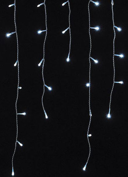 幅300cm 耐水 216球 広角型LEDホワイトブルーアイスクルライト/クリアコード(パワーコード、コネクター付き) [ONSDILI61188] 送料無料 |クリスマス イルミネーション ライト 照明 LED クリスマス装飾 装飾 デコレーション オーナメント 飾り 店舗装飾 イベント 飾り付け 電飾
