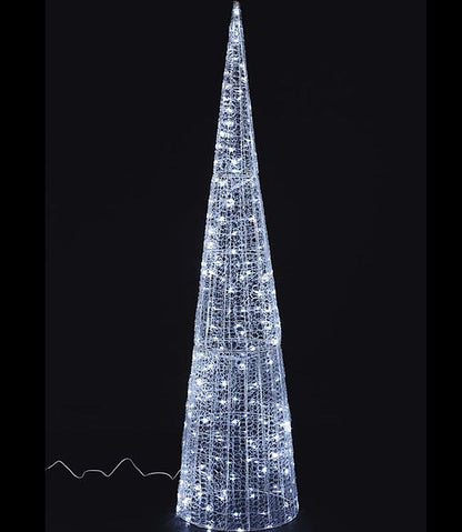 耐水240cm 216球 広角型LEDホワイトグロー立体コーン(常点灯/パワーコード付き)[ONSDILI61078]　代引決済不可 送料無料 |クリスマス イルミネーション ライト 照明 LED 耐水 クリスマス装飾 装飾 デコレーション オーナメント 飾り 店舗装飾 イベント 飾り付け Christmas