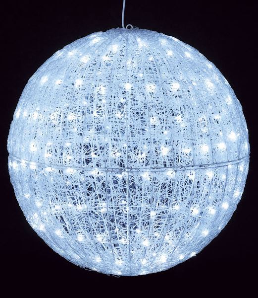 耐水80cm 240球 広角型LEDホワイトグロー立体ボール(常点灯/パワーコード、コネクター付き)[ONSDILI61066] 送料無料 |クリスマス イルミネーション ライト 照明 LED 耐水 クリスマス装飾 装飾 デコレーション オーナメント 飾り 店舗装飾 イベント 飾り付け 電飾 Christmas