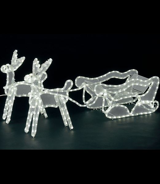 ※不具合商品のため倉庫※LED立体レインディアスレイライト/常点灯 クリスマスイルミネーション 電飾 耐水150cm [ONSDILI61044] 代引決済不可