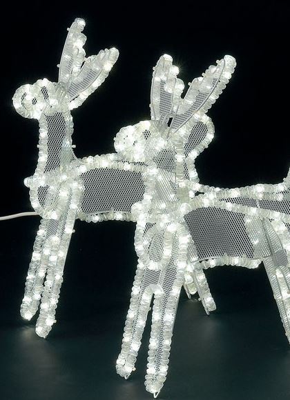 ※不具合商品のため倉庫※LED立体レインディアスレイライト/常点灯 クリスマスイルミネーション 電飾 耐水150cm [ONSDILI61044] 代引決済不可