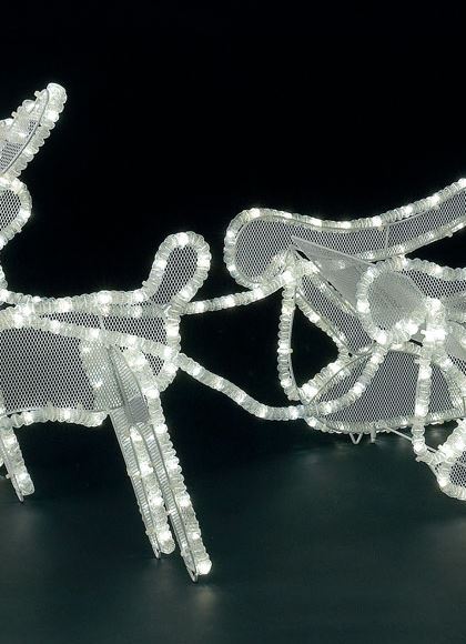※不具合商品のため倉庫※LED立体レインディアスレイライト/常点灯 クリスマスイルミネーション 電飾 耐水150cm [ONSDILI61044] 代引決済不可