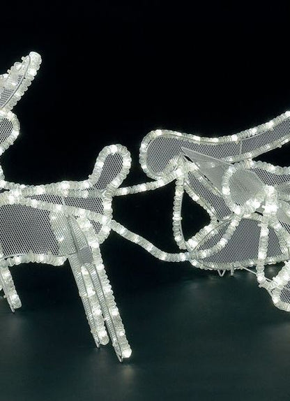 ※不具合商品のため倉庫※LED立体レインディアスレイライト/常点灯 クリスマスイルミネーション 電飾 耐水150cm [ONSDILI61044] 代引決済不可