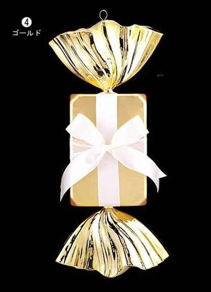 45cm ホワイトリボンシャイニーキャンディ [ONSDICA6010] |装飾 飾付 クリスマス 小物 雑貨 イベント クリスマスツリー飾り オーナメント クリスマス装飾 飾り パーティー デコレーション ホワイト リボン メタリック キャンディ 室内装飾 店舗装飾 飾り付け Christmas