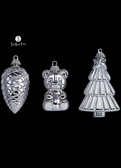 7～10cm テディベアツリーコーン [ONSTOMI6031] |装飾 飾付 クリスマス 小物 雑貨 イベント クリスマスツリー飾り オーナメント クリスマス装飾 飾り パーティー テディベア ツリー まつぼっくり コーン シルバー ゴールド ガーランド 室内装飾 店舗装飾 飾り付け Christmas