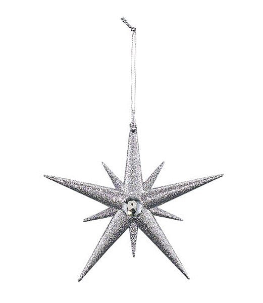 12cm シャイニーシルバースター [ONSTOSR6114] |装飾 飾付 クリスマス 小物 雑貨 イベント クリスマスツリー飾り オーナメント クリスマス装飾 飾り パーティー シルバー スター 星 デコレーション ガーランド 室内装飾 店舗装飾 飾り付け Christmas