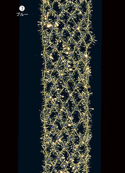 180cm 150mm幅 ワイヤービーズリボン [ONSPARI6682] |装飾 飾付 クリスマス 小物 雑貨 イベント クリスマスツリー飾り オーナメント クリスマス装飾 飾り パーティー ワイヤー ビーズ リボン ブルー デコレーション ガーランド 室内装飾 店舗装飾 飾り付け Christmas
