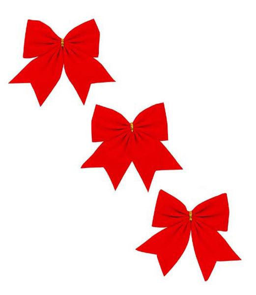 10cm幅 フロックボウ（3個入り） [ONSPARI6153] |装飾 飾付 クリスマス 小物 雑貨 イベント クリスマスツリー飾り オーナメント クリスマス装飾 飾り パーティー デコレーション リボン ガーランド 室内装飾 店舗装飾 飾り付け Christmas
