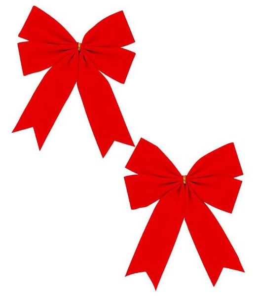 20cm幅 フロックボウ（2個入り） [ONSPARI6209] |装飾 飾付 クリスマス 小物 雑貨 イベント クリスマスツリー飾り オーナメント クリスマス装飾 飾り パーティー デコレーション リボン ガーランド 室内装飾 店舗装飾 飾り付け Christmas
