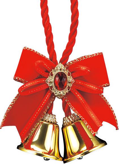 15cm　レッドリボンデュアルベル [ONSPABL6699] |装飾 飾付 クリスマス 小物 雑貨 イベント クリスマスツリー飾り オーナメント クリスマス装飾 飾り パーティー デコレーション レッド 赤 リボン デュアル ベル 室内装飾 店舗装飾 飾り付け Christmas