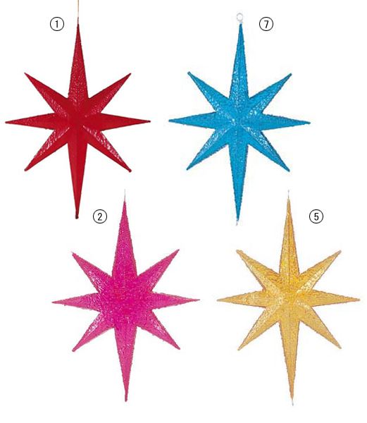 60cm クリアカラースター(立体) [ONSDISR61002] 送料無料 |装飾 飾付 クリスマス 小物 雑貨 イベント クリスマスツリー飾り オーナメント クリスマス装飾 飾り パーティー デコレーション 立体 クリア カラー スター 星 ガーランド 室内装飾 店舗装飾 飾り付け Christmas