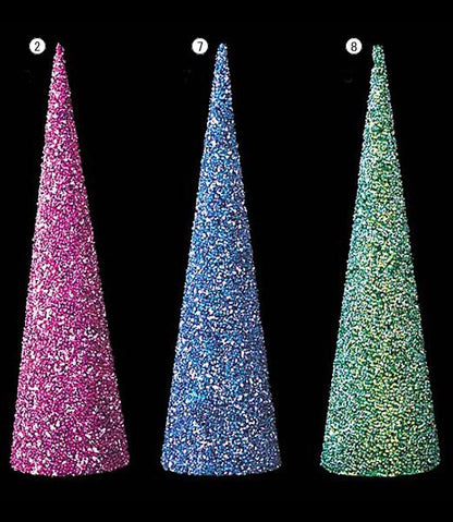 60cm シャイニーカラービーズコーン [ONSDICO6982] 送料無料 |装飾 飾付 クリスマス 小物 雑貨 イベント クリスマスツリー飾り オーナメント クリスマス装飾 飾り パーティー ビーズ ピンク ブルー グリーン デコレーション 室内装飾 店舗装飾 飾り付け Christmas
