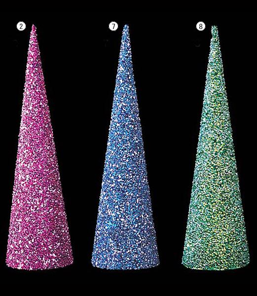 60cm シャイニーカラービーズコーン [ONSDICO6982] 送料無料 |装飾 飾付 クリスマス 小物 雑貨 イベント クリスマスツリー飾り オーナメント クリスマス装飾 飾り パーティー ビーズ ピンク ブルー グリーン デコレーション 室内装飾 店舗装飾 飾り付け Christmas