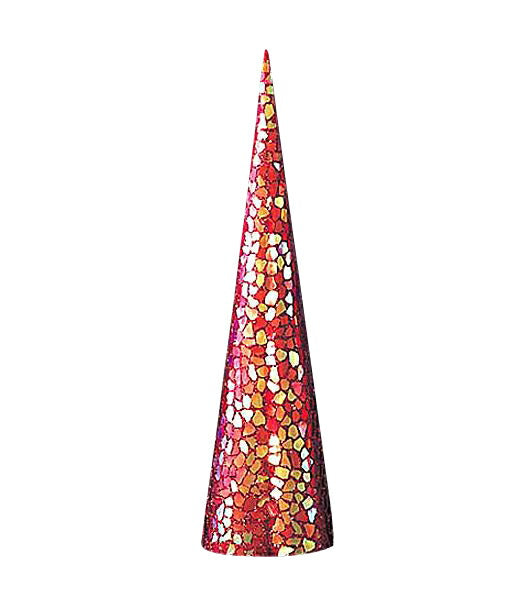 60cm レッドゴールドモザイクコーン [ONSDICO6984] 送料無料 |装飾 飾付 クリスマス 小物 雑貨 イベント クリスマスツリー飾り オーナメント クリスマス装飾 飾り パーティー コーンツリー レッド ゴールド 赤 金 デコレーション 室内装飾 店舗装飾 飾り付け Christmas