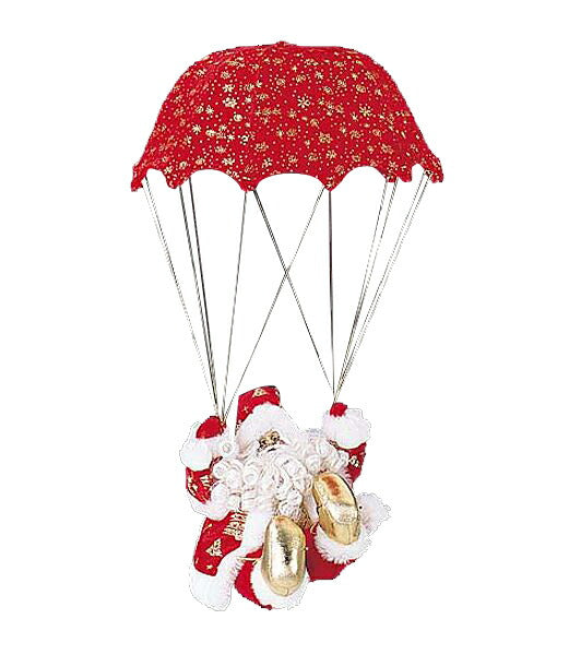 ※不具合商品のため倉庫※60cm パラシュートサンタ（音センサー付き） クリスマス装飾 飾り付け 小物 電動 [ONSANSA6014]