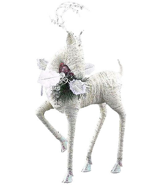 60cm ホワイトスレンダーレインディア [ONSDIRE6946] 送料無料 |造花 フェイク 人工観葉植物 クリスマス 装飾 デコレーション ガーランド オーナメント 飾り イベント パーティー フラワーアレンジメント 店舗装飾 レインディア トナカイ 室内装飾 飾り付け Christmas