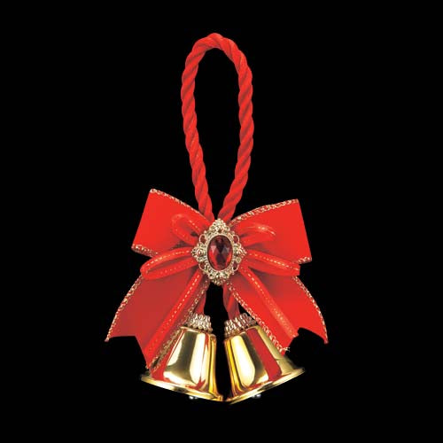 15cm　レッドリボンデュアルベル [ONSPABL6699] |装飾 飾付 クリスマス 小物 雑貨 イベント クリスマスツリー飾り オーナメント クリスマス装飾 飾り パーティー デコレーション レッド 赤 リボン デュアル ベル 室内装飾 店舗装飾 飾り付け Christmas