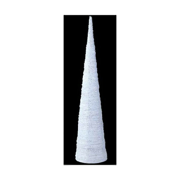 90cm ホワイトスパンコールビーズコーン [ONSDICO61002] 送料無料 |造花 フェイク 人工観葉植物 クリスマス 装飾 デコレーション ガーランド オーナメント 飾り イベント パーティー フラワーアレンジメント コーン 店舗装飾 ホワイト 室内装飾 飾り付け Christmas