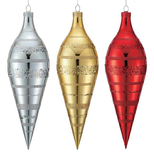 60cm シャイニーストライプオーバル[ONSDIFN6843] 送料無料 |クリスマス装飾 室内装飾 装飾 飾付 クリスマス オーナメント 飾り レッド シルバー ゴールド 店舗装飾 イベント 飾り付け 赤 銀 金 デコレーション Christmas