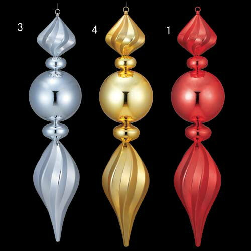 90cm シャイニーマットラージフィニアル[ONSDIFN6844] 送料無料 |クリスマス装飾 室内装飾 装飾 飾付 クリスます オーナメント 飾り レッド シルバー ゴールド 店舗装飾 イベント 飾り付け 赤 銀 金 デコレーション Christmas