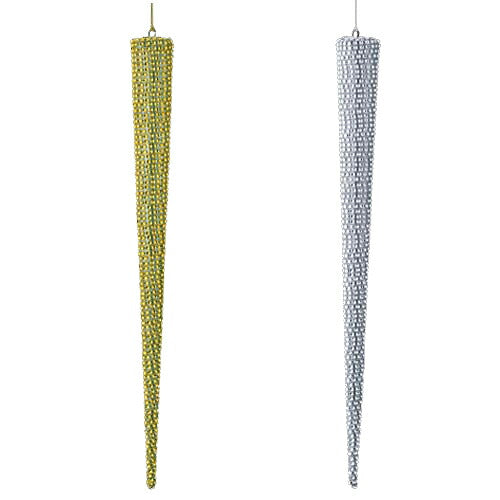 40cm シャイニーダイヤモンドアイスクル [ONSDIIC6924] |造花 フェイク 人工観葉植物 クリスマス 装飾 デコレーション ガーランド オーナメント 飾り イベント パーティー フラワーアレンジメント 店舗装飾 シャイニー 室内装飾 クリスマスツリー飾り 飾り付け Christmas