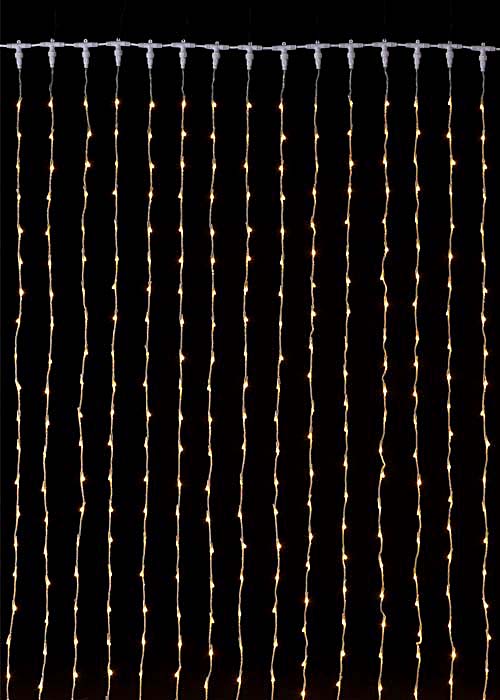 全長500cm 耐水 1560球 広角型LEDシャンペーンカーテンライト/クリアコード(パワーコード、コネクター付き) [ONSDILI61244] 送料無料 |クリスマス イルミネーション ライト 照明 LED 装飾 飾付 イベント クリスマスツリー飾り オーナメント クリスマス装飾 飾り 電飾