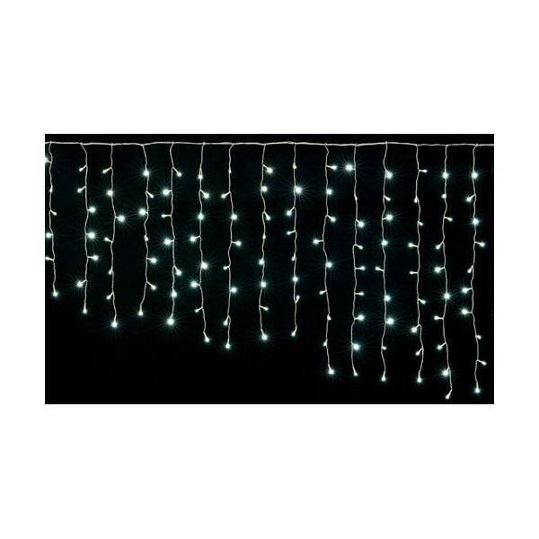 全高40～100×幅300cm 耐水 196球 広角型LEDホワイトアイスクルライト/クリアコード(パワーコード、コネクター付き) [ONSDILI61378] 送料無料 |クリスマス イルミネーション ライト 照明 LED 装飾 飾付 イベント クリスマスツリー飾り オーナメント クリスマス装飾 飾り 電飾