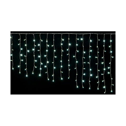 全高40～100×幅300cm 耐水 196球 広角型LEDホワイトアイスクルライト/クリアコード(パワーコード、コネクター付き) [ONSDILI61378] 送料無料 |クリスマス イルミネーション ライト 照明 LED 装飾 飾付 イベント クリスマスツリー飾り オーナメント クリスマス装飾 飾り 電飾