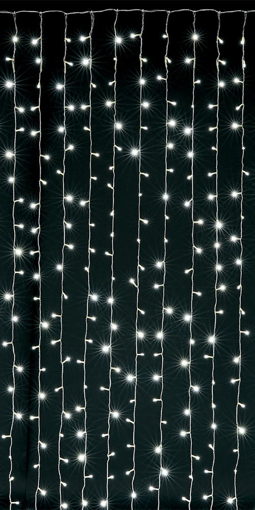 全長300cm 耐水 900球 広角型LEDホワイトアイスクルライト/クリアコード(パワーコード、コネクター付き) [ONSDILI61381] 送料無料 |クリスマス イルミネーション ライト 照明 LED 装飾 飾付 イベント クリスマスツリー飾り オーナメント クリスマス装飾 飾り パーティー 電飾