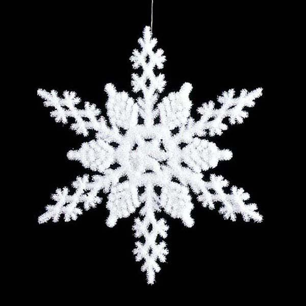 25cm ファースノーフレーク [ONSDISN6955]｜クリスマス 装飾 飾付 ディスプレイ イベント クリスマスツリー飾り オーナメント クリスマス飾り パーティー デコレーション 室内装飾 店舗装飾 飾り付け Christmas スノー 雪 スノーフレーク 雪結晶
