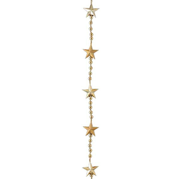 180cm シャイニーマットゴールドスターガーランド(10) [ONSDISR61013] 送料無料 |造花 フェイク 人工観葉植物 クリスマス 装飾 デコレーション ガーランド オーナメント 飾り イベント パーティー スター 星 店舗装飾 室内装飾 クリスマスツリー飾り 飾り付け Christmas