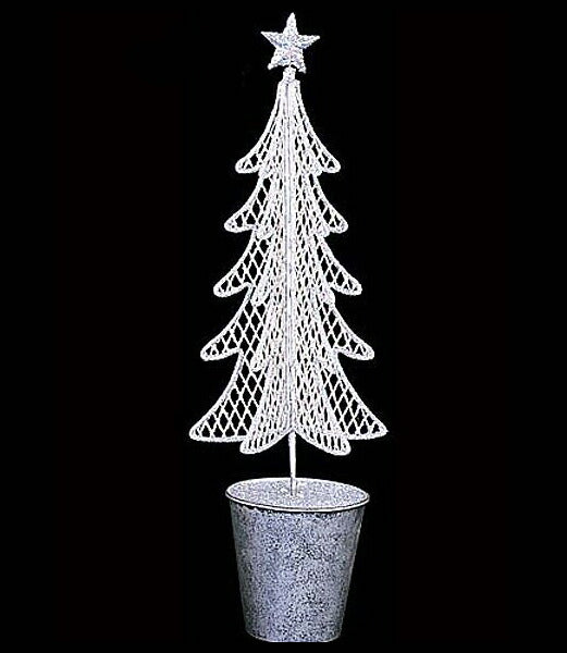 ※廃盤商品のため倉庫※50cm グリッターワイヤーツリーポット [ONSDIWI61001] 送料無料 |装飾 飾付 クリスマス 小物 雑貨 イベント クリスマスツリー飾り オーナメント クリスマス装飾 飾り パーティー デコレーション ワイヤー ツリー ポット シルバー 銀 室内装飾 店舗装飾