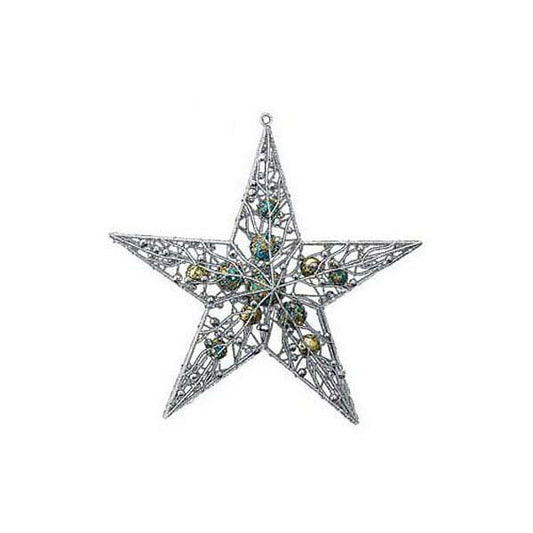 35cm シャイニーボールスター(立体) [ONSDIWI61010] |クリスマス 装飾 飾付 ディスプレイ イベント クリスマスツリー飾り オーナメント クリスマス装飾 飾り パーティー スター 星 シルバー デコレーション 室内装飾 店舗装飾 飾り付け Christmas