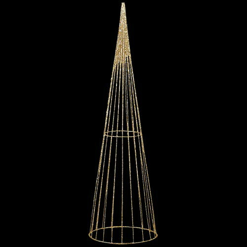 60cm シャンペーンゴールドシャイニーワイヤーコーン[ONSDIWI61021]送料無料 |造花 フェイク 人工観葉植物 クリスマス 装飾 デコレーション ガーランド オーナメント 飾り イベント パーティー フラワーアレンジメント 店舗装飾 コーン ゴールド 室内装飾 飾り付け Christmas