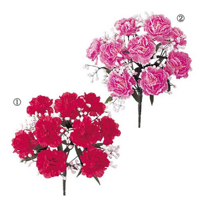 35cm カーネーションカスミソウブッシュ(9) [ONSFLBU1695] |人工観葉植物 アートフラワー 造花 フェイクグリーン 装飾 飾付 小物 デコレーション 飾り イベント パーティー フラワーアレンジメント 店舗装飾 カーネーション 母の日 ブッシュ 花束 ディスプレイ 飾り付け