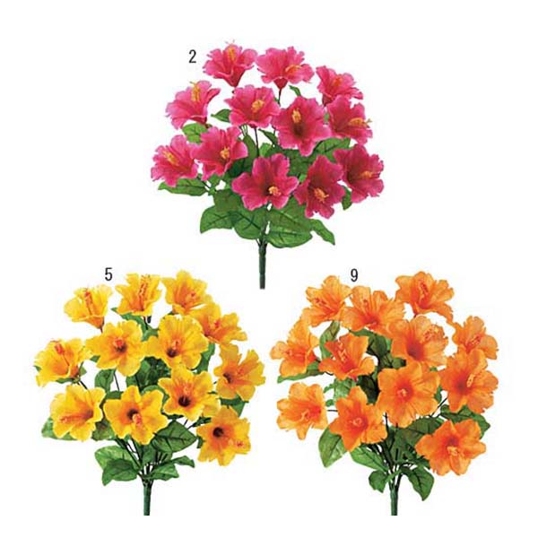 45cm ハイビスカスブッシュ(12)[ONSFLBU3718] |人工観葉植物 アートフラワー 造花 フラワー フェイクグリーン 装飾 飾付 小物 デコレーション 飾り イベント パーティー フラワーアレンジメント 店舗装飾 ハイビスカス ブッシュ 花材 ディスプレイ 室内装飾 飾り付け 夏 花束